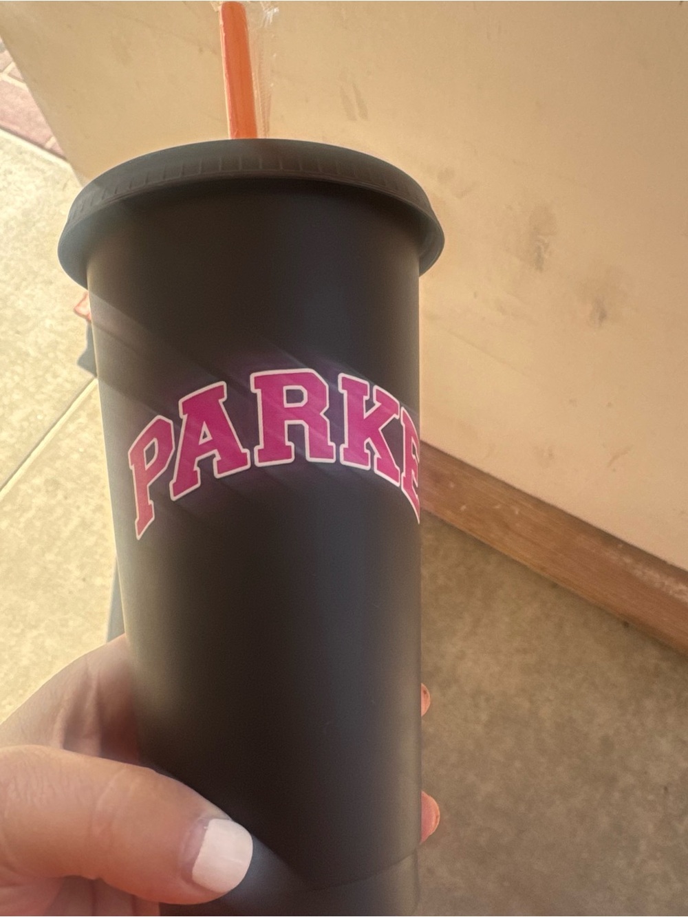 PARKE x Dunkin Plastic Tumbler Cup with Straw – Limited Edition 2026 – Brown